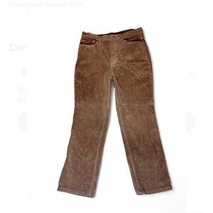 Banana Republic Premium Demin Brown Corduroy High-Rise Straight Leg Pants 29